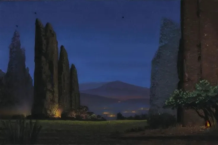 a beautiful nocturne landscape,