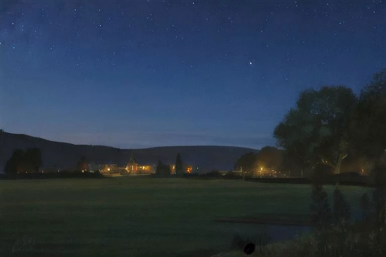a beautiful nocturne landscape,