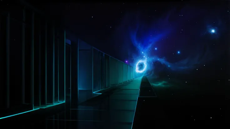 painting of black dark colorful abstract Quasar mystical , absurdres
AND black darkness completely empty