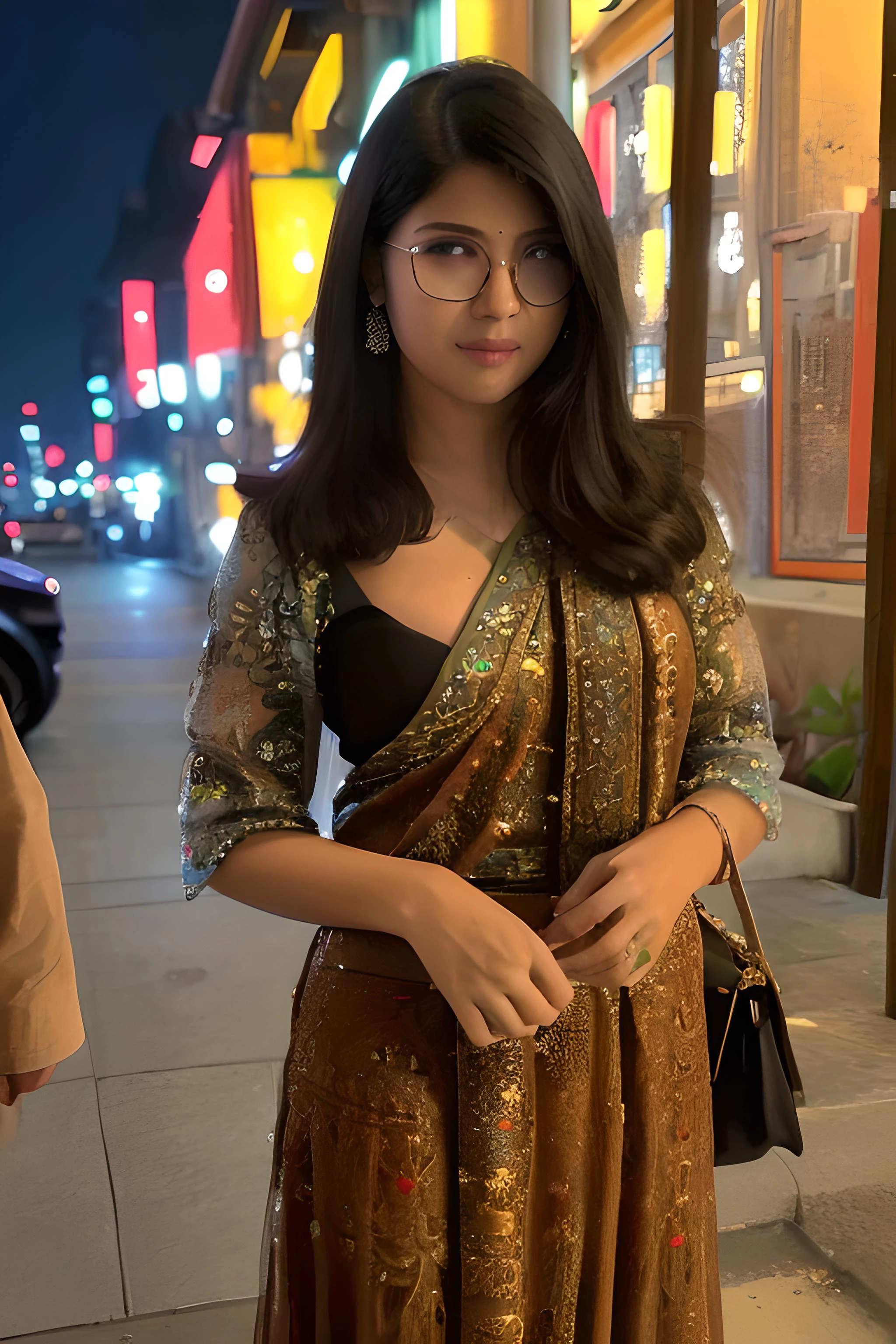 (best quality, masterpiece, detailed, realistic, photo-realistic, 35mm film, HDR, 4k, sharp focus, 8mm film grain, Highres:1.3), full body, Indian, 1girl, focusing on camera, leaning, cleavage, detailed masculine, realistic body, detailed eyes, detailed face, ultra high details, masterpiece , perfect eyes, outdoors, rubayetrehman, rubayet rehman,
city, night, street
<lora:Rubayet Rehman:0.8> <lora:cyber_asia:0.6>