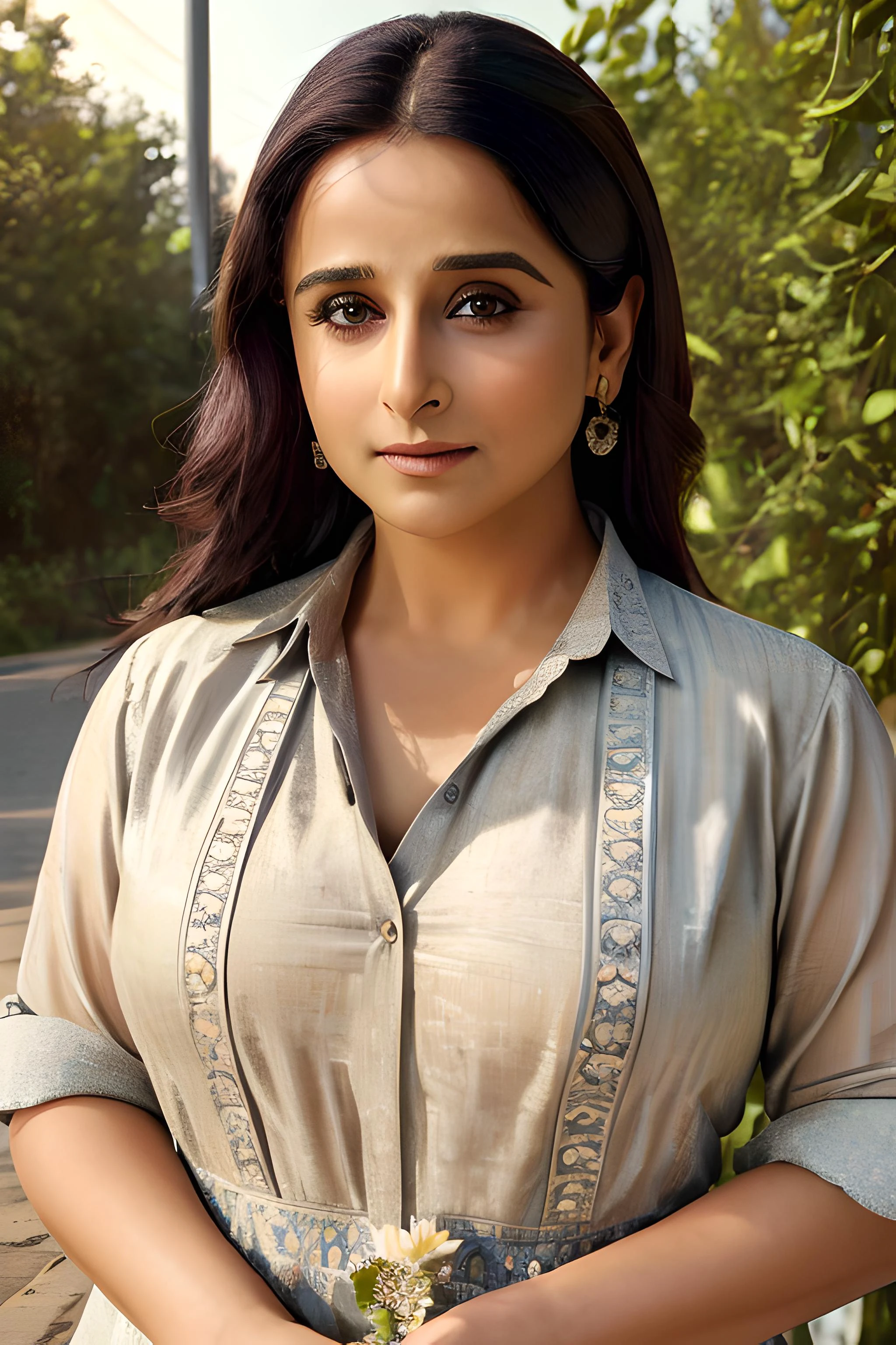 (best quality, masterpiece, detailed, realistic, photo-realistic, 35mm film, HDR, 4k, sharp focus, Highres:1.3), full body, Indian, 1girl, focusing on camera, leaning, realistic body, detailed eyes, detailed face, ultra high details, masterpiece , perfect eyes, outdoors, portrait, full body, looking at viewer,
vidyabalan, vidya balan, aged down, light skin,
dress, modern dress, (shirt),
<lora:Vidya Balan:0.6> <lora:cyber_asia:1>