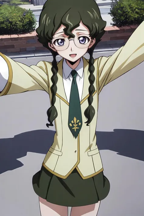 (masterpiece, best quality:1.2), highres, anime screencap, anime coloring, 1girl, solo, blush, orgasm, open mouth, saliva, saliva trail,
Nina_Einstein_S1, green hair, twin braids, bangs, short hair, purple eyes, blue eyes, glasses, rimless eyewear,
ashford academy school uniform, jacket, white shirt, collared shirt, long sleeves, green necktie, black skirt, miniskirt, white panties, ultra detailed panties,
crotch rub, table humping, masturbation,
indoors, school, wooden table,
<lora:add_detail_CyberAlchemist:0.4>, <lora:GoodHands-beta2:0.8>, <lora:NinaEinsteinS1-000009:0.8>, <lora:table_humping_v0.1:0.9>