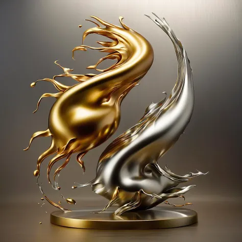 Liquid art of cs-m3tal-ok_v06-1000, born in a storm,  , Style of Markus Reugels, splashes, drops, vibrant colors, dynamic shapes, fluid motion