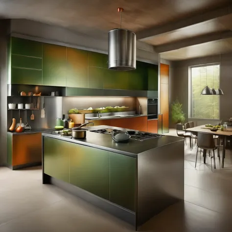 magnificent modern kitchen cs-m3tal-ok_v03-1600, very detailed, intricate, forest color palette