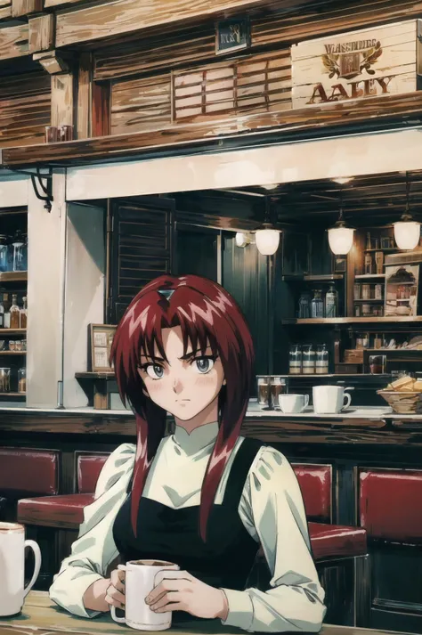 masterpiece, best quality, 1girl, looking at viewer, ultra detailed, <lora:add_detail:0.5>, <lora:maypia_FW:1> , blue eyes, red hair, bangs, short hair, village tavern, lively atmosphere, wooden tables, mugs of ale, bard's performances