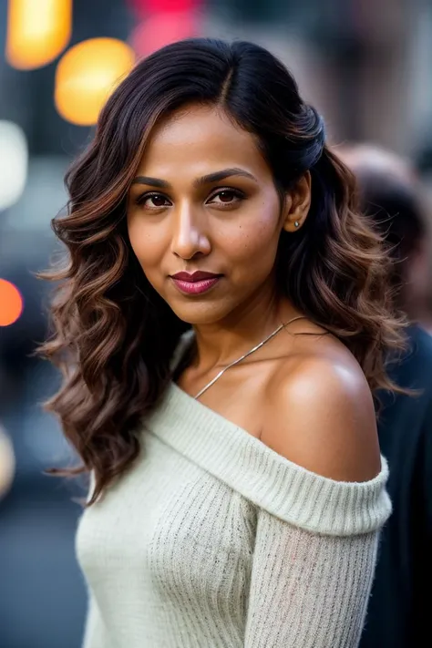 photo of beautiful (rekhshrm:0.99), a woman with beautiful hair, hair upsweep updo, as a  star in a (movieiere), premiere gala, (near a movie thea natural skin texture, (elegant red sweater off-shoulder), (suspenders:1.1), 24mm, 4k textures, soft cinematic light, adobe lightroom, photolab, hdr, intricate, elegant, highly detailed, sharp focus, ((((cinematic look)))), soothing tones, insane details, intricate details, hyperdetailed, low contrast, soft cinematic light, exposure blend, hdr, faded, (paparazzi in background), (painted lips:1.1), ((looking straight at the camera:1.1))
