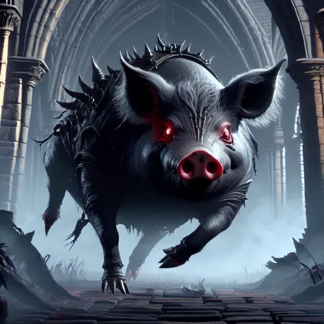 <lora:[XL]Bloodborne:1>Bloodborne pig