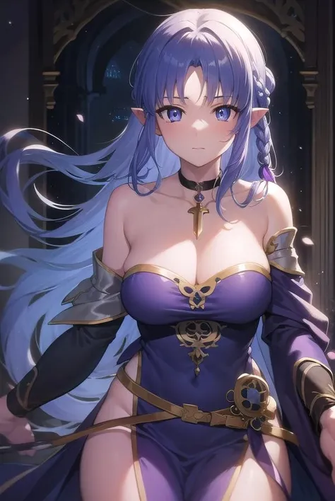 medea, <lora:medea-lora-nochekaiser:1>,
medea, blue hair, long hair, (purple eyes:1.1), purple hair, braid, hair braid, single braid, pointy ears,
BREAK choker, cloak, hood, jewelry, magic, ring, robe, solo, witch,
BREAK looking at viewer,
BREAK indoors,
BREAK <lyco:GoodHands-beta2:1>, (masterpiece:1.2), best quality, high resolution, unity 8k wallpaper, (illustration:0.8), (beautiful detailed eyes:1.6), extremely detailed face, perfect lighting, extremely detailed CG, (perfect hands, perfect anatomy),
