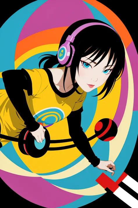 illustration,ichiro,
time bomb, centered, isometric, vector t-shirt art ready to print highly detailed colourful graffiti illustration of 1 girl playing with TNT, wearing headphones, face is covered by highly detailed, vibrant color, high detail,
 <lora:ichirofull-02:1>