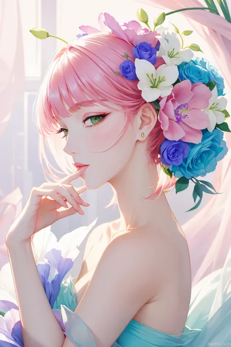flower, Lisianthus ,in the style of light pink and light azure, dreamy and romantic compositions, pale pink, ethereal foliage, playful arrangements,
ichiro, <lora:ichirofull-01:1>