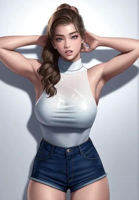 emb-babs,barbara palvin,(legwear), ( see-through,turtleneck,muscular,toned,mechanical arms,mechanical parts),
(leaning forward),
hand in own hair,
cum,bukkake)),,
(shiny skin:1.05),(blush:0.9),(skindentation:1.1),realistic, masterpiece, highest quality, highres,absurdres, (full body:1.15), (perfect face:1.1), (sharp focus:1.1),(looking at viewer),
( :o:1.2),
<lora:vivid_kidmo-milkychu:1>