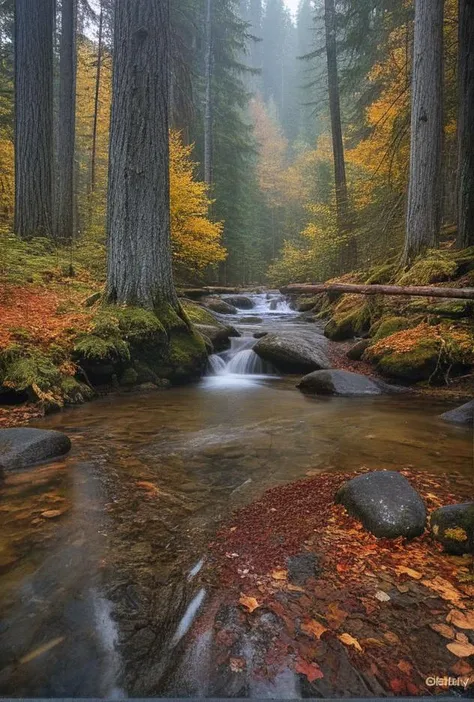 (bright floor level photo within Canadian Mountain Range, National Park height of fall colors)(reds, yellows)(cold air after heavy rainfall rushing waters)(perfect PM lighting conditions with god rays feeling of splendor and humility)(long exposure on wide format)(rays of sunshine on the forest floor)(ancient pagan alter in foreground)(with true film high dynamic range award winning image, legacy artwork, 8k)(processing: .25 unsharp mask, S curve, dodge and burn, mid-level contrast, dark edge vignette)
<lora:LCM-LoRA-XL_V1:0.1>
<lora:SDXLHighDetail_v5:0.7>
<lora:add-detail-xl:0.7>
<lora:CinematicKodak-XL_V4:0.8>