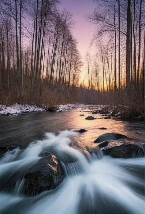 (extremely breathtaking stunning majestic elegant winter Canadian landscape, hyper detailed breathtaking view of rushing river across the tremendously majestic winter forest  shimmering after rain colors at sunrise, high contrast natural lighting, impressively beautiful depiction, (with true film high dynamic range award winning image, legacy artwork, 8k)(processing: .25 unsharp mask, S curve, dodge and burn, mid-level contrast, dark edge vignette)
<lora:LCM-LoRA-XL_V1:0.21>
<lora:SDXLHighDetail_v5:0.5>
<lora:add-detail-xl:0.5>
<lora:ral-exposure:0.2> ral-exposure <lora:sdxl_photorealistic_slider_v1:1.5>