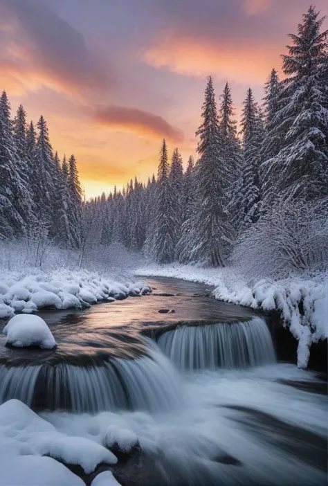 (extremely breathtaking stunning majestic elegant winter Canadian landscape, hyper detailed breathtaking view of rushing river across the tremendously majestic winter forest shimmering after rain colors at sunrise, high contrast natural lighting, impressively beautiful depiction, (with true film high dynamic range award winning image, legacy artwork, 8k)(processing: .25 unsharp mask, S curve, dodge and burn, mid-level contrast, dark edge vignette)
<lora:LCM-LoRA-XL_V1:0.21>
<lora:SDXLHighDetail_v5:0.5>
<lora:add-detail-xl:0.5>
<lora:ral-exposure:0.2> ral-exposure <lora:sdxl_photorealistic_slider_v1:1.5>