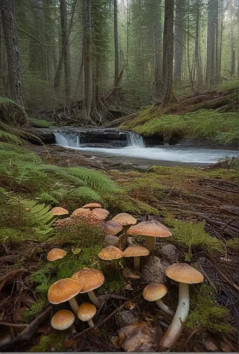 (bright floor level photo within Canadian Mountain Range, National Park, during the last week of September at the height of fall colors)(reds, yellows)(cold air after heavy rainfall rushing waters)(perfect AM lighting conditions with god yays and a feeling of splendor and humility)(long exposure on wide format)(rays of sunshine on the forest floor)(ferns mushrooms flowers in foreground)(with true film high dynamic range award winning image, legacy artwork, 8k)(processing: .25 unsharp mask, S curve, dodge and burn, mid-level contrast, dark edge vignette)
<lora:LCM-LoRA-XL_V1:0.1>
<lora:SDXLHighDetail_v5:0.7>
<lora:add-detail-xl:0.7>