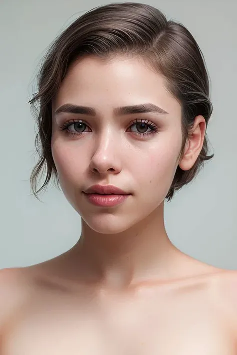 closeup photo of (CR-Mil4Azul-amironov73762:0.95) in gradient grey background, (oiled shiny skin:1.0), (slick undercut hair:1.0),
8k uhd, high quality,