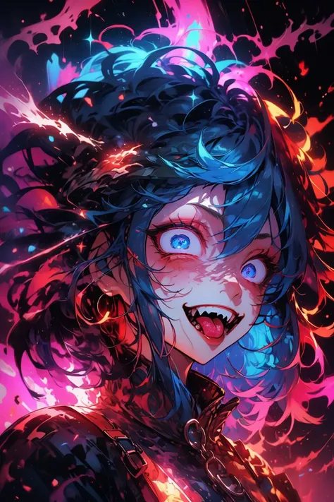 <lora:Constricted PupilsV3:0.85> constricted pupils, small pupils,
<lora:PSYCHOPHONKY:0.85> psychophonky, psychotic, crazy smile, glowing eyes, fangs, tongue sticking out ,
<lora:constricted_pupils_v0.2a:0.85> constricted pupils,
fire, particles,( blue:1.2)
