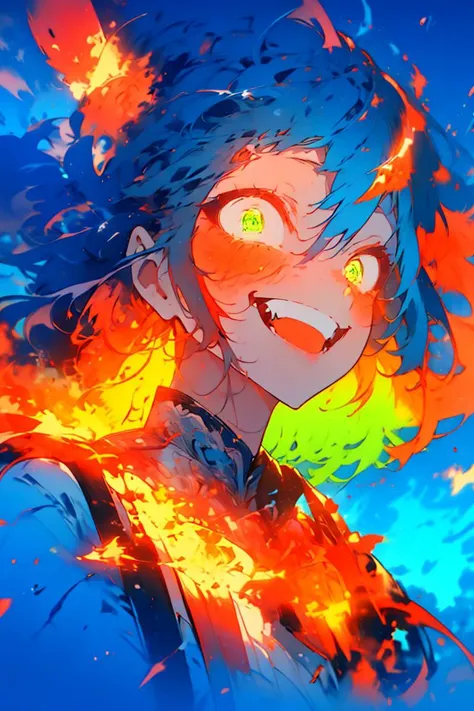 <lora:Constricted PupilsV3:0.85> constricted pupils, small pupils,
<lora:PSYCHOPHONKY:0.85> psychophonky, psychotic, crazy smile, glowing eyes, fangs, tongue sticking out ,
<lora:constricted_pupils_v0.2a:0.85> constricted pupils,
fire, particles,( green:1.2)