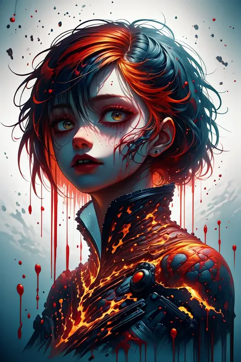 (Imaginary Painting:1.3) of (Sketched:1.3) a photo of a woman, (red hair:1.2), <lora:ral-lava-sd15:0.9> ral-lava, lava <lora:Constricted PupilsV3:1.2> constricted pupils, small pupils,(close portrait:1.3),thematic background, <lora:LCM_LoRA_Weights_SD15:1>