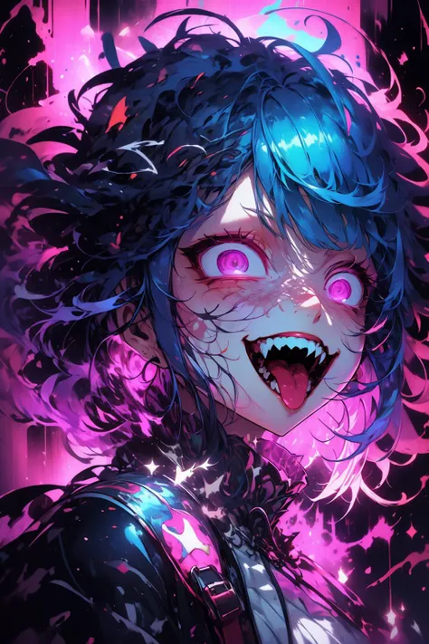 <lora:Constricted PupilsV3:0.85> constricted pupils, small pupils,
<lora:PSYCHOPHONKY:0.85> psychophonky, psychotic, crazy smile, glowing eyes, fangs, tongue sticking out ,
<lora:constricted_pupils_v0.2a:0.85> constricted pupils