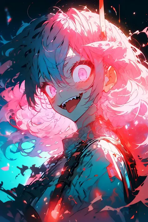 <lora:Constricted PupilsV3:0.85> constricted pupils, small pupils,
<lora:PSYCHOPHONKY:0.85> psychophonky, psychotic, crazy smile, glowing eyes, fangs, tongue sticking out ,
<lora:constricted_pupils_v0.2a:0.85> constricted pupils,
fire, particles,( pink:1.2)