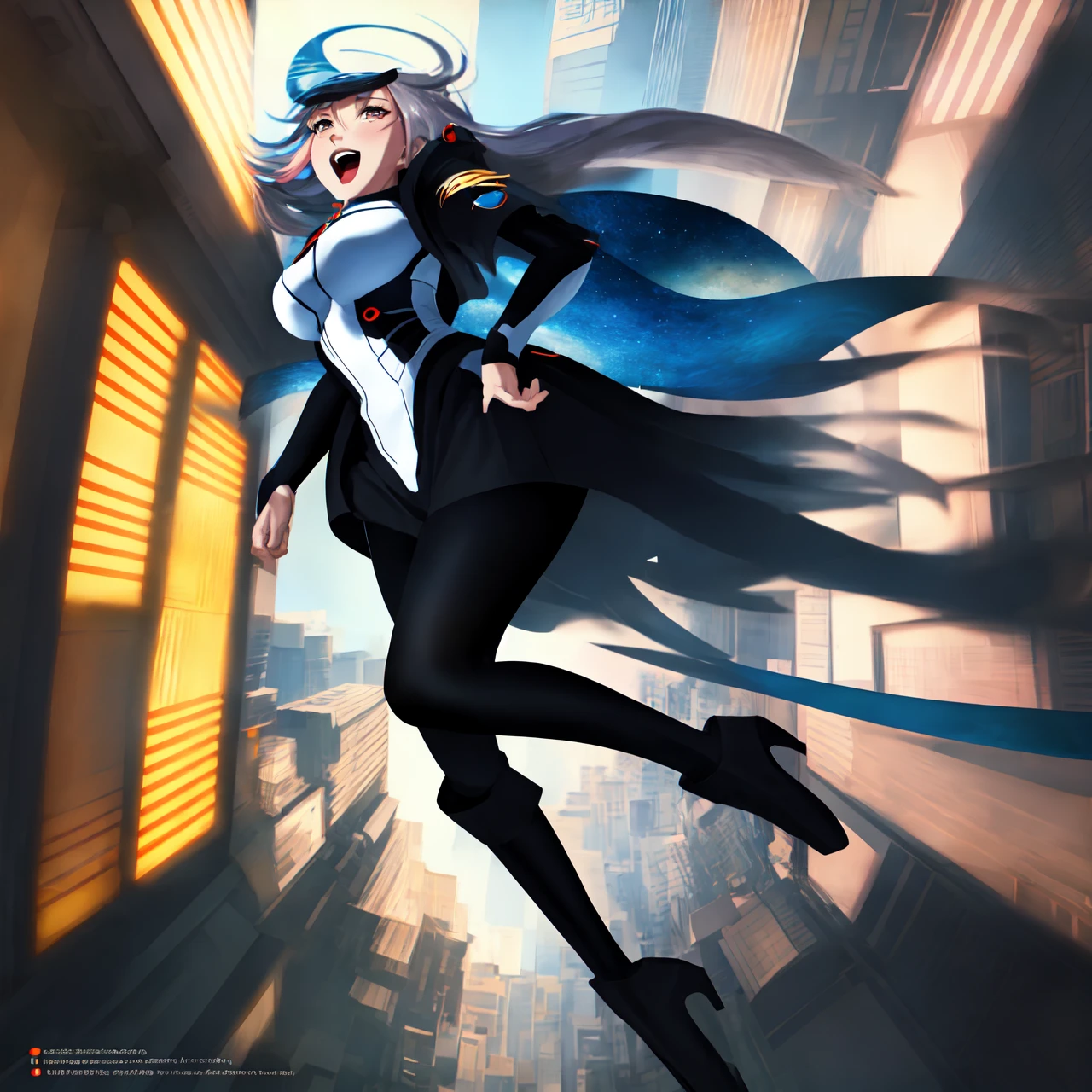 Anime, (vibrant Colors:1), Woman Screaming, looks to the horizon, ilya kuvshinov, digital art, concept art, kyoto animation, last exile, blue submarine no. 6,loish, murata range, kawaii, yoshitaka amano, studio lighting, manga, bright colors, beautiful, 28mm lens, vibrant high contrast, gradation, jean giraud, rule of thirds __scenario-scfi__ (crazy eyes:1) (crazy smile:1) (crazy face:1) (wlop:1) <lora:johnsondesuv15-320-e1:1> <lora:crazyExpressions:1> <lora:wlopStyleLora_30Epochs:0.6>
