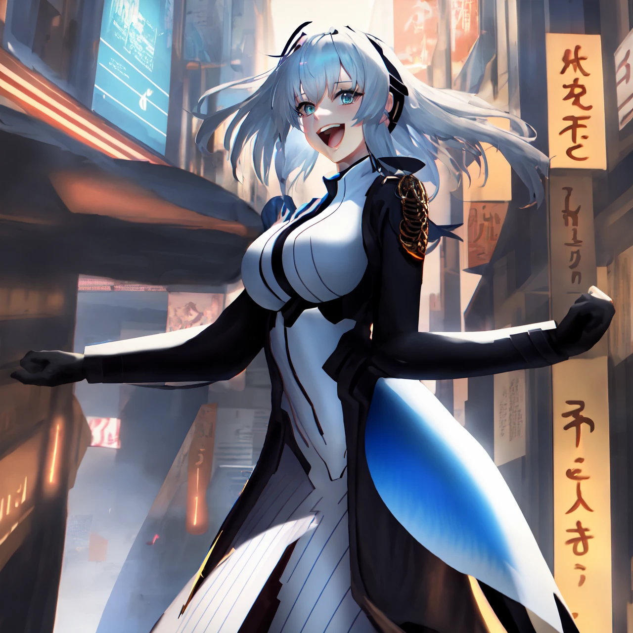 Anime, (vibrant Colors:1), Woman Screaming, looks to the horizon, ilya kuvshinov, digital art, concept art, kyoto animation, last exile, blue submarine no. 6,loish, murata range, kawaii, yoshitaka amano, studio lighting, manga, bright colors, beautiful, 28mm lens, vibrant high contrast, gradation, jean giraud, rule of thirds __scenario-scfi__ (crazy eyes:1) (crazy smile:1) (crazy face:1) (wlop:1) <lora:johnsondesuv15-320-e1:1> <lora:crazyExpressions:1> <lora:wlopStyleLora_30Epochs:0.6>