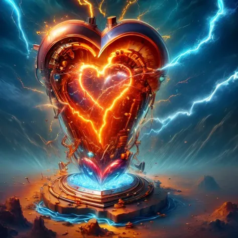 ((best quality)), ((masterpiece)), ((realistic)), (detailed), JoltTech (heart:1.3) __constructor__ (CoralOrange ,Mysterious,Unearthly,Electric current,Parallel liness,Vertical lines,Bose-Einstein Condensate,st. elmo's fire magic:1.0), ((masterpiece)), absurdres, HDR, <lora:add_detail:1>, <lora:LowRA:0.5><lora:C4ndyL4ndAIv2_1:0.65> <lora:JoltTech:0.7>