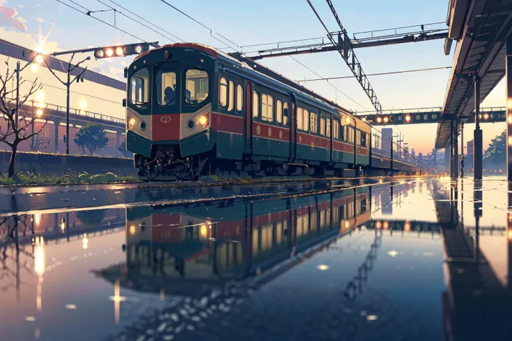 (masterpiece:1.2), best quality,PIXIV, The Garden of Words,
no humans, reflection, scenery, blurry, train station, outdoors
<lora:The Garden of Words_20230619154444-000017:0.8>