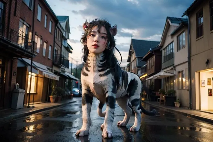 masterpiece, best quality, realistic, 8k, official art, cinematic light, ultra high res,
a [dog:girl:8], (chimera:1.3),  <lora:AI_Misaki:0.6>, AI_Misaki,  
dynamic pose, looking at viewer,