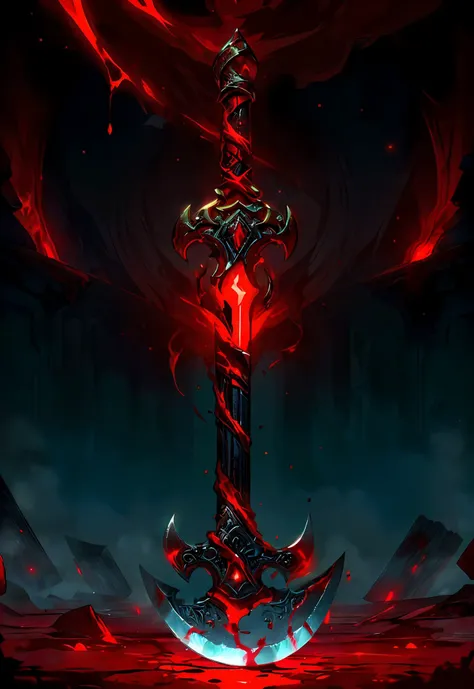 <lora:add_detail:0.5> <lora:BloodMagic:0.7> <lora:UnlimitedBladeWorks1.6:0.8> (masterpiece, best quality, realistic, detailed, crisp:1.2), intricate details, bloodmagic, (enchanted (axe:1.1), fantasy, symmetrical, blood magic), blood, red glow, low angle, red lightning, <lora:epi_noiseoffset2:1>
