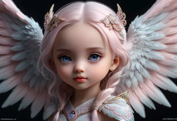 hyper detailed little chibi beautiful coherent face angel, close up portrait, light pink jasmine, huge hyperdetailed fluffy wings, lots of fur, intricate filigree, extremely detailed ice crystals, in the style of illustration art by artgerm, charlie bowater and jennifer janesko and Diego Gisbert Llorens fantasy, extremely detailed, hyperdetailed, vibrant colors, anna dittmann, steampunk hyperdetailed Tomasz Alen Kopera maximalism futuristic 8K polished masterpiece, Watercolor collage of vintage tarnished copper squares held down with rivets, steampunk style, style of Raymond Swanley, hyper realistic, intricate detail, illustration