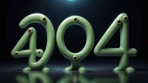 (3 alien creature in the shape of the numbers 404) BREAK
(alien creature in the shape of the number four) BREAK
(alien creature in the shape of the number zero) BREAK
(alien creature in the shape of the number four)
