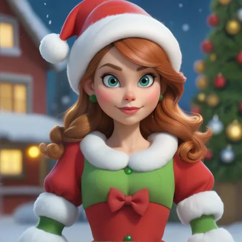 <lora:mistmerc-sdxl-whos:1.0>, <lora:mistmerc-sdxl-snowman:0.4>, <lora:mistmerc-sdxl-christmas:0.5>, female who wearing christmas dress, whos in whoville, snowman, christmas, <clip:skip:2>, masterpiece, 8k, high resolution, shallow depth of field, sharp focus