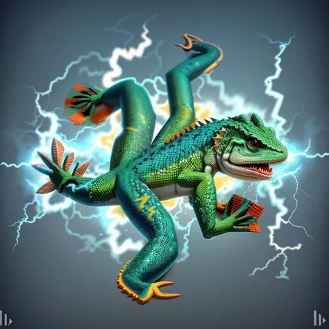 LightningPunkAI Lizard, Yellow , top view, simple white background, white, no_shadow <lora:LightningPunkAIv2.1:1.0>, (Masterpiece:1.3) (best quality:1.2) (high quality:1.1)