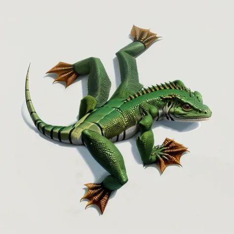 dieselpunkai Bronze Lizard, top view, simple white background, white, no_shadow <lora:DieselPunkAI:1.0>