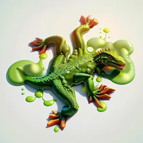 GreenSlimeAI Lizard, Maroon , top view, simple white background, white, no_shadow <lora:GreenSlimeAI:1.0>, (Masterpiece:1.3) (best quality:1.2) (high quality:1.1)