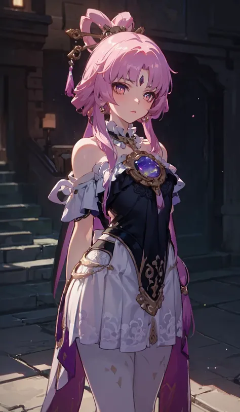 (masterpiece:1.4, best quality), (intricate details), unity 8k wallpaper, ultra detailed, beautiful and aesthetic, perfect lighting, (1girl),arms behind back ,less clothes,<lora:fuxuanV3c:1:1,0,0,0,1,1,0,1,1,1,0,1,1,1,1,1,1>
