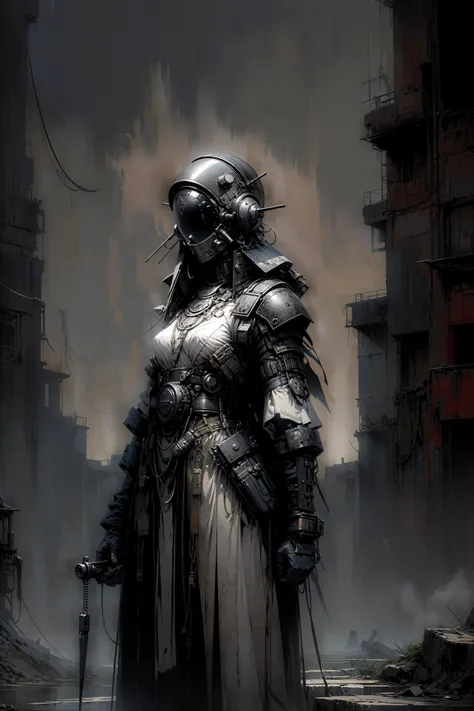 (masterpiece:1.1), (best quality:1.1), (aesthetic:1.1), (monochrome:1.2), (black and white:1.2), BREAK,
(industrial:1.1), (surreal:1.1), (dieselpunk:1.0), (grim:1.0), (dimly lit:1.2), <lora:epi_noiseoffset2:1.0>, BREAK,
(solo:1.2), (dynamic angle:1.1), (1girl:1.0), (elegant:1.0), (derpd:1.0), (helmet:1.0), <lora:derpd - DerpdeedooStyle:0.8>, BREAK,
(night:1.2),