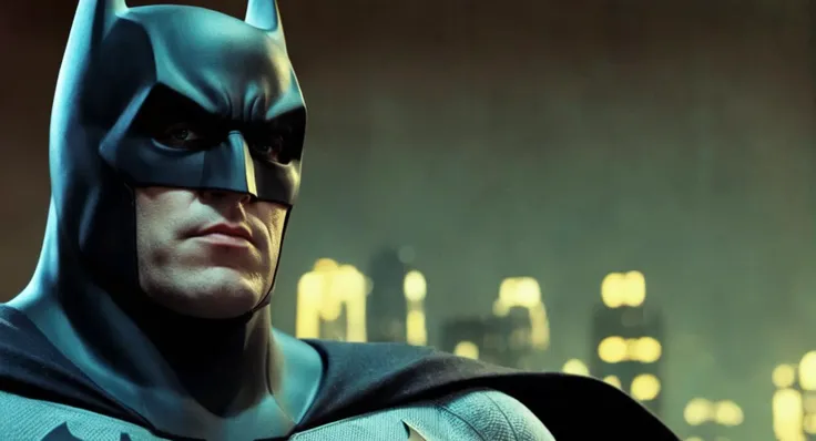 comic book art of Cinematic Film stock footage in (arri alexa style) Kodak film print, <lora:batman:1> batman a man in a batman mask and goggles, comic art, graphic novel illustration