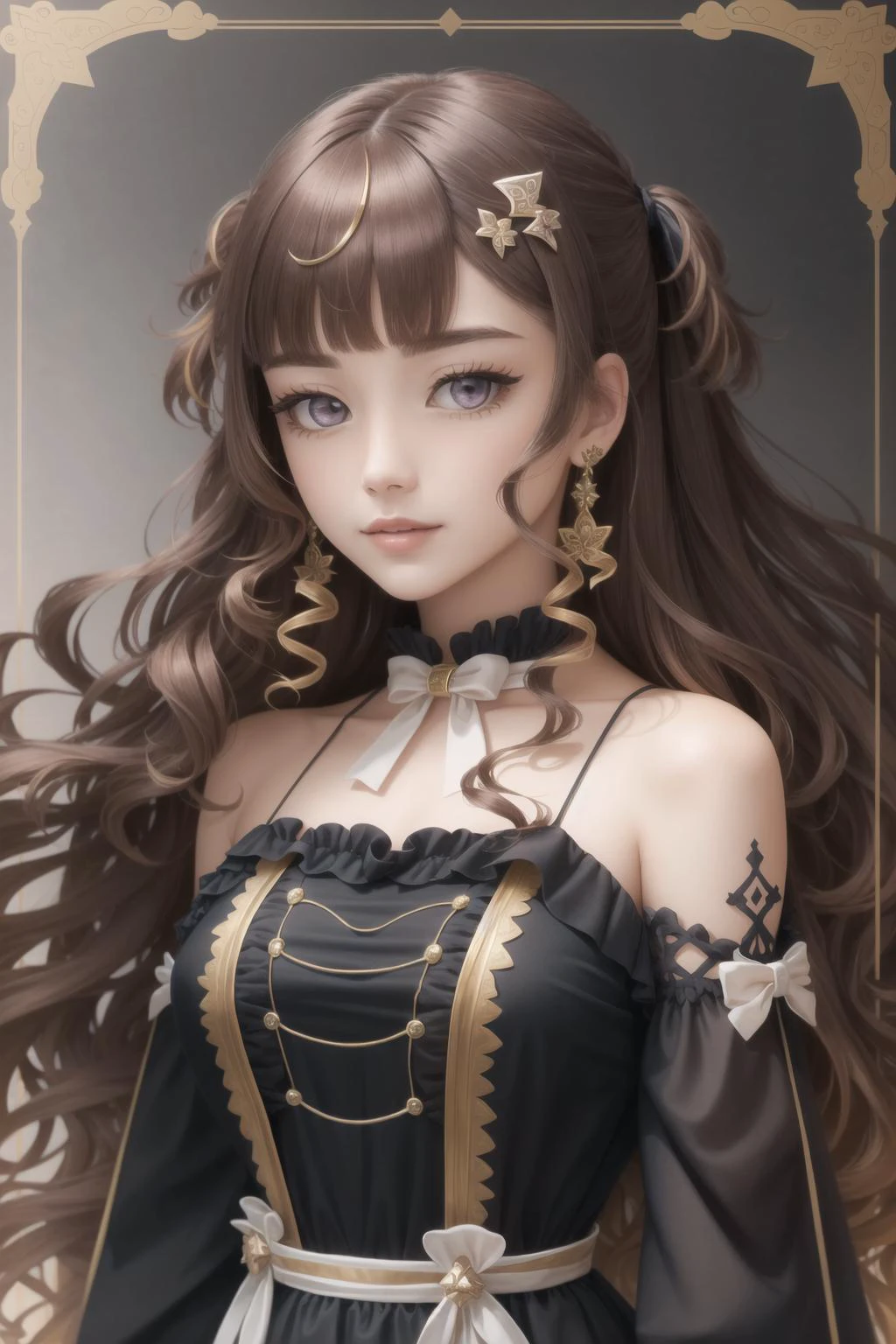 best quality, intricate details,
<lora:anyaMelfissaHololive_v1:0.8> anya melfissa, very long hair, hair ornament, black dress,