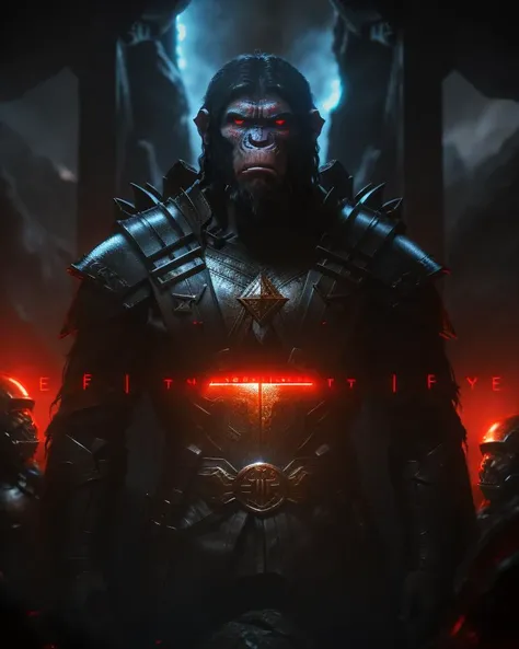 War for the Planet of the Apes phoenician civilization, anthony van dyck . detailed background, high quality, raw, hdr, professional photo, amber and chaos, 8k detail, neon lights, cgi, gothic, glow, <lora:abstractor_yiu_v10:0.65> trending on artstation