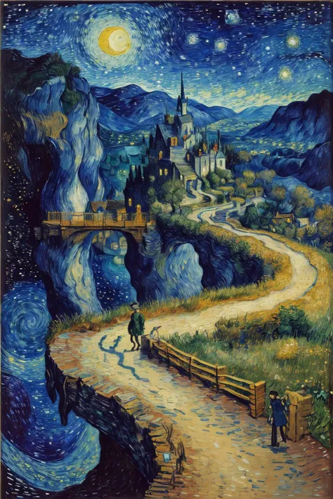((best quality)), ((masterpiece)), (detailed), (realistic), girl, Abstract, Vincent van Gogh,