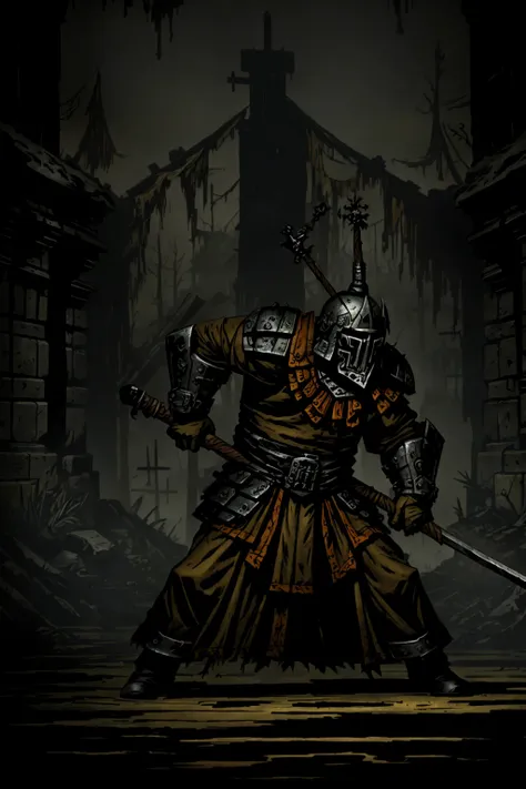 ddstyle close up shot,
1man, berserker , horn, helmet, strong, shield , sword, side view
grave yard, ghosts
darkest dungeon<lora:DarkestDungeonV2:0.8> <lora:add_detail:1>
