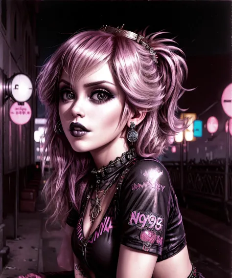 Beautiful New York city woman, singer, (((grunge aesthetic))), ((1987)), ((sexy)), beautiful punk, symmetry, flirty character portrait, goth, artsy, alternative, punk, hipster, round eyes, (((slim))), (smirk), (big eyes), ultra detailed, ultra realistic, (((perfect face))), grunge clothes, <lora:Goth LoRA:0.6>, <lora:peach:0.6>, (Courtney Love:0.6), <lora:add_detail:1>