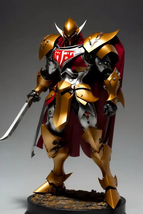 ((masterpiece)), (FRS:1.5), mecha, full body, highly detailed,<lora:srd_v1_5:0.8>,(heroic knight armor:0.8), (heroic parts:1.5) , luxury armor, detail decoration <lyco:UnlimitedBladeWorksV1:0.5>,holding, weapon, holding weapon, holding Warhammer, (masterpiece, best quality, high quality, highres, ultra-detailed),