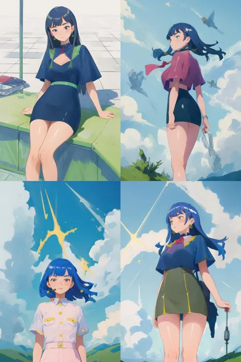 School swim wear、Stand with your legs spread、plump figure