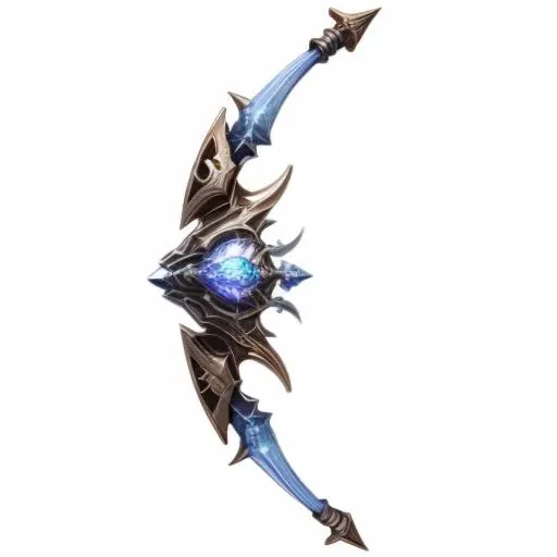 Game icon Institute, Game icon, bows made of gems, feathers, gems, patterns,(blue), still life, game ICONS, official art, well-structured, HD, 2d, game props ICONS, Future style,(white background). <lora:bow4-2:1>