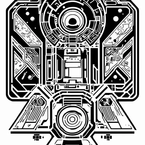 textless, best quality, line art adventure (military space serphm:1.2)