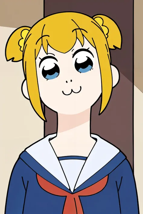 <lora:popteamepic:1.1>, <lora:ARWchildreninterior:1>, childreninterior room, pop team epic,school uniform, blonde shor hair, twintail,
(best quality, masterpiece, RAW photo,ultra-detailed:1.2), <lyco:GoodHands-beta2:1.0>,1girl,solo,looking at viewer, head tilt,
